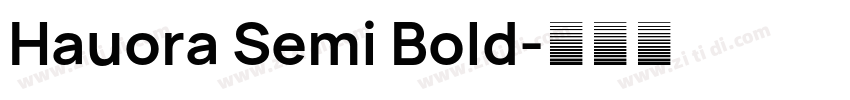 Hauora Semi Bold字体转换